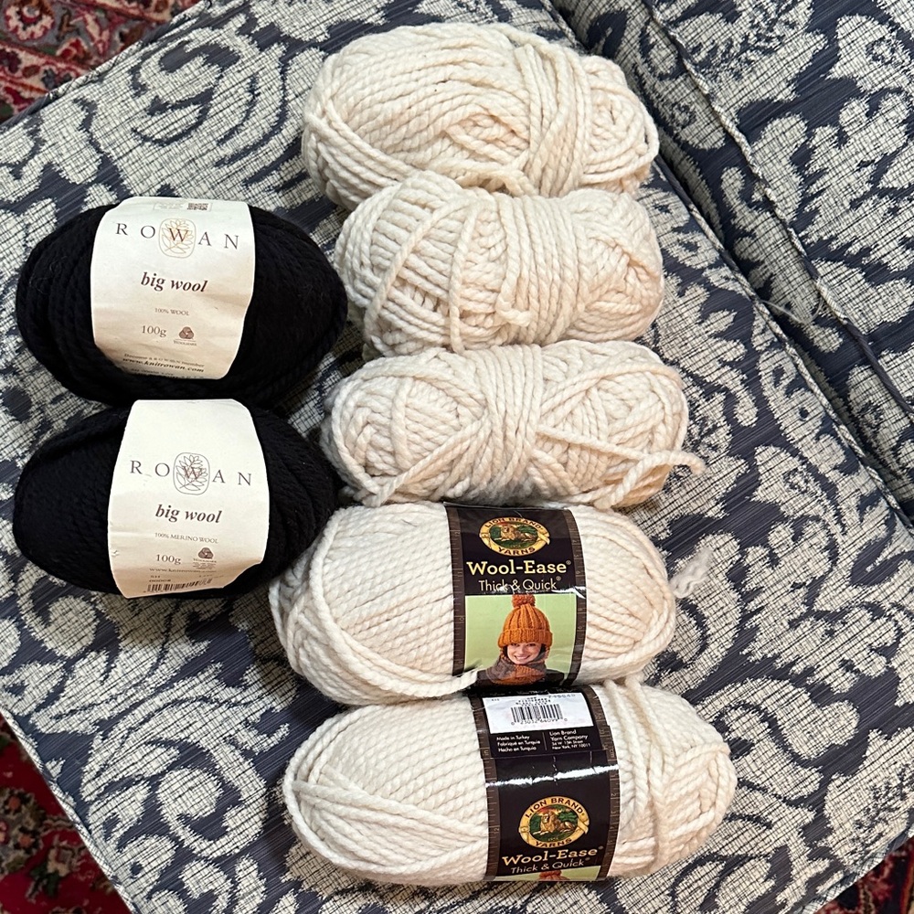 NWT Yarn Lot: Rowan Merino Big Wool, Wool-Ease Thick & Quick